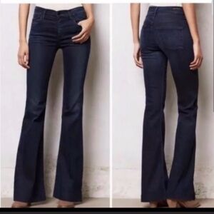 Citizens of Humanity, Hutton # 251 stretch hi-rise wide leg darker wash size 28.